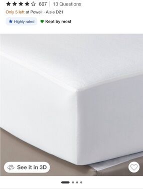 Pillowfort twin waterproof mattress cover